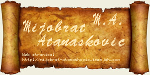 Mijobrat Atanasković vizit kartica